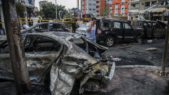 مسرح انفجار سيارة النائب العام المصري في القاهرة 29 يونيو 2015 (AFP)