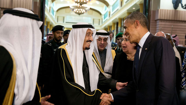 مقابلة بين الرئيس الأمريكي باراك أوباما والعاهل السعودي سلمان بن عبد العزيز (Flickr White House)