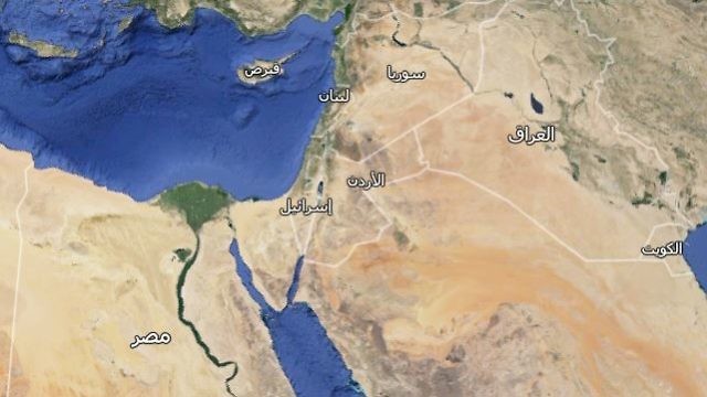 جزء من خارطة الشرق الأوسط (Google Maps)