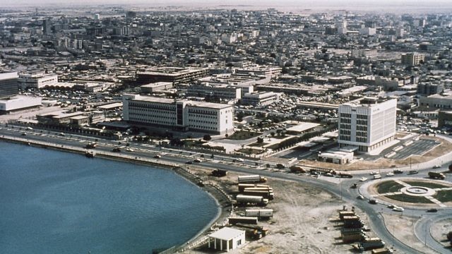 الدوحة عاصمة قطر، مشهد من عام  1977