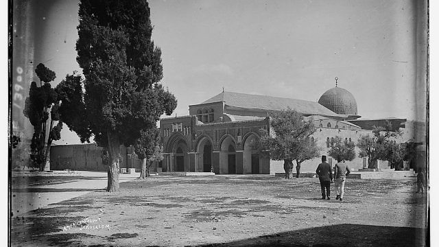 المسجد الأقصى بين عامي ‏1898-1934(Library of Congress)