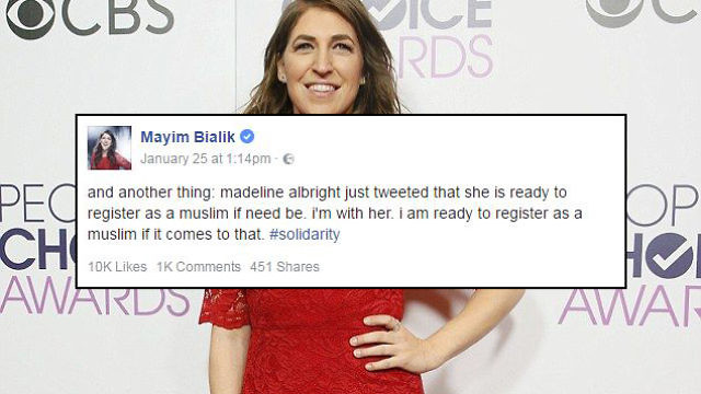 الممثلة اليهودية التي نشرت في فيسبوك: قد اعتناق الإسلام إثر قرارات ترامب (facebook/Mayim Bialik)