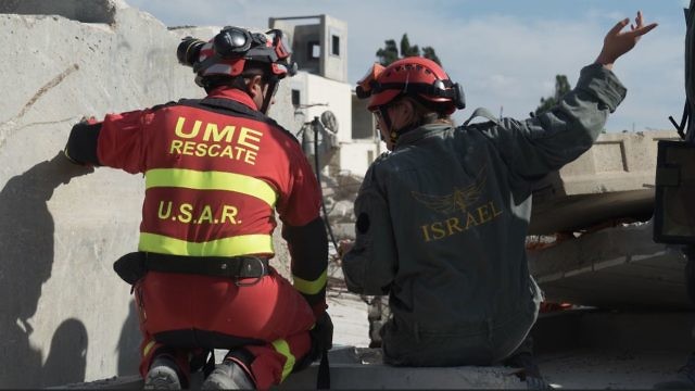 تدريب انقاذ إسرائيلي بالتعاون مع قوات أردنية وفلسطينية (IDF)