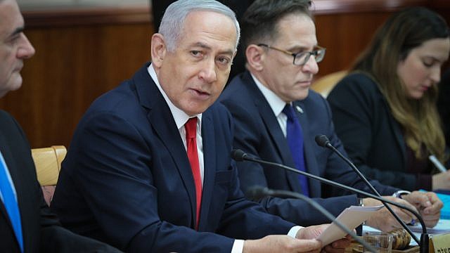 رئيس الحكومة الإسرائيلي، بنيامين نتنياهو (Amit Shabi/POOL)